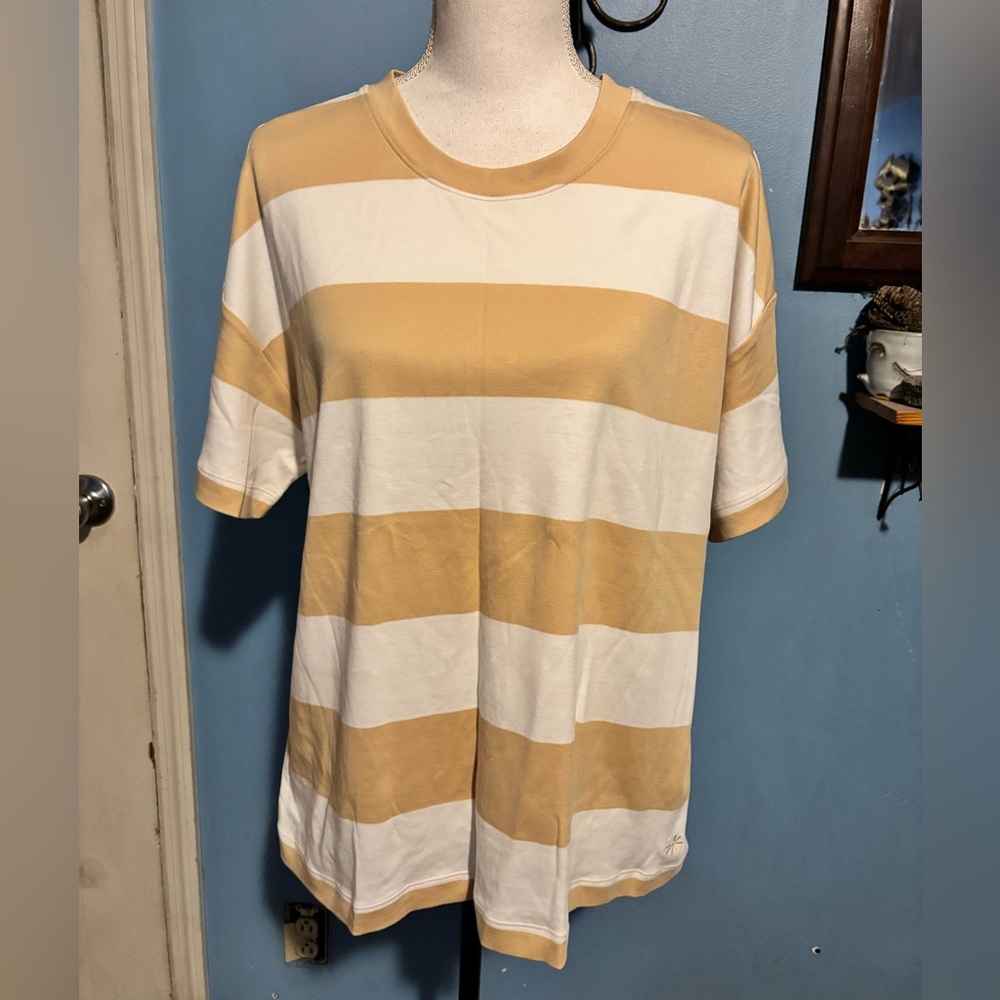 Isaac Mizrahi Live, Striped, Crew Neck, T-Shirt